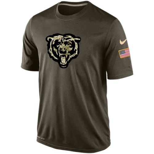 Men's Chicago Bears Salute To Service Nike Dri-FIT T-Shirt - Click Image to Close